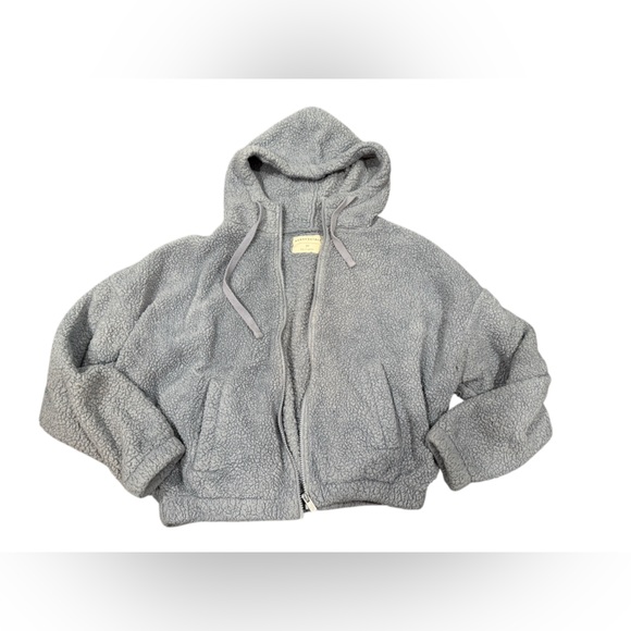 Aeropostale Cozy‎ Blue Sherpa Hoodie - Picture 2 of 8